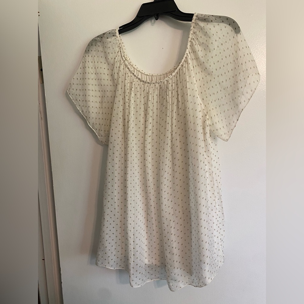 🇮🇹 Luisa Ricci (Made in Italy) Silk Polka Dot Blouse- Size L